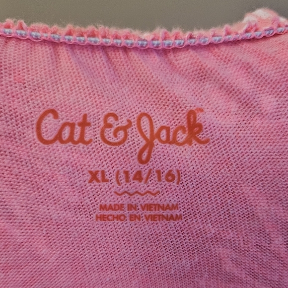 Cat And Jack Girl's Size XL 14/16 Pink Pineapples Print Maxi Dress - Picture 2 of 3